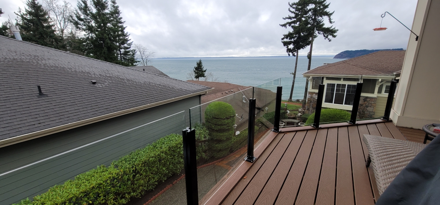 Glass Infinity Railings - KB Custom Railings, Sammamish, WA & Seattle
